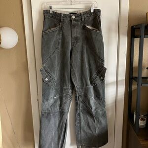NOVAMen' Charcoal Cargo Jeans